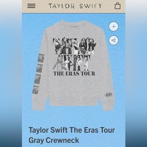 NWT Taylor Swift Eras Tour Grey Crewneck Sweater